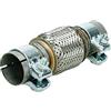 ECD Germany Tubo Flessibile di Scarico Marmitta 50 x 100 mm Flex in Acciaio Inox Rinforzato Universale Sistema Impianto Gas Scarico Saldatura con 2 Morsetti Fascette pinze per Auto
