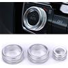 YIWANG Manopole per aria condizionata auto in lega di alluminio, 3 pezzi, per 1 2 3 4 serie F30 F34 F46 GT X1 F47 F48 2013-2017 accessori auto (argento)