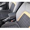 WOOD COMPANY Bracciolo Compatibile con Citroen Nuovo C3 AIRCROSS Versione 2025 in Tessuto Nero con Cuciture Bronzo