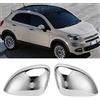 KIMISS Alloggiamento Specchietto Esterno， Tappo Copri Specchietto Retrovisore， 2 Pezzi Copri Specchietto Retrovisore Cromato Lucido di Ricambio Adesivo Posteriore per Fiat 500X 2014-2019