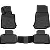 HOFFCAR KIT TAPPETINI 3D COMPATIBILE CON Mercedes GLC (X253/C253), 2015->, SUV, 4 pcs. | TAPPETINO IN GOMMA TPE | BORDO ALTO 3D ANTISCIVOLO IMPERMEABILE