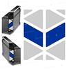 BLACK DOVES GRAPHICS Rifrangenti Adesivi compatibili con GIVI Monokey Trekker Outback Bauletto Alluminio TOP CASE 42 58 ltr (Bianco-Blu)