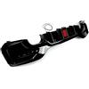 Generic Diffusore per paraurti posteriore con luce di freno, accessori per auto per BMW Serie 1 M Sport F20 F21 M135i M140i 2015-2018 (nero) lucido