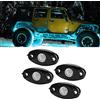 TKSE 4/8 pod DC RGB LED Rock Lights, 12 V Kit di luci Bluetooth con controller app Bluetooth, kit di luci per auto per moto fuoristrada, camion, auto, barca, cupola, SUV, UTV ATV