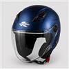 Generico Casco Jet uomo donna ideale per Moto Scooter Omologato ECE 22.06 Visiera Antigraffio, Chiusura Micrometrica e Interni Removibili Lavabili (Blu opaco, M)