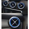 HAILWH in Lega di Alluminio Aria condizionata Anello di sfiato Adatto per Mercedes Benz Classe A Classe B GLA CLA Bling Applique Corona Interni automobilistici (Blu, Prima Anello Interno (5 Pezzi)
