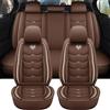 DZSLLOOI Set Completo Coprisedili Auto Coprisedile Universale In Pelle Auto Per Peugeot 208 Per Insignia Per Ford Per Focus Per Ranger Coperture Interne Auto Seat Cover(Marrone)