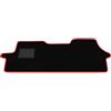 Generico Tappetini compatibili con Fiat Ducato 2014-2025, bordo rosso, kit tappetini auto personalizzati, set tappeti in velluto, tappeto auto