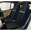 Rebeca Shop® Coprisedili Auto Compatibili per Smart | Made in Italy | Set Copri-sedile Anteriori Coppia (w453 - Terza Serie, Nero/Blu Scuro)