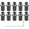KSXZW Vite per moto 10 Pz M5 X 15mm CNC Parabrezza Vite Kit Alluminio Moto Parabrezza Bulloni Dadi Di Fissaggio Moto Accessori Di Montaggio(Black)