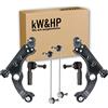 kW&HP KIT 6PZ BRACCI BRACCETTI OSCILLANTI BIELLETTE E TESTINE STERZO ANTERIORI DX/SX PER ALFA GIULIETTA (940)