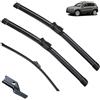 Autopixl Qualità OEM Parabrezza Anteriore Posteriore Set 24 21 13 Tergicristallo for VW Tiguan 2007 2008 2009 2010 2011 2012 2013 2014 2015 2016 Vestibilità perfetta per parabrezza
