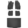 MOTOS Set di tappetini in gomma e tappetini per il bagagliaio per Alfa Romeo MiTo 2008-2018 Migliorare il comfort di viaggio con tappetino antiscivolo auto 3D- tappetini per tutte le stagioni auto, pr