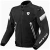 REV'IT! Revit Control Air H2O impermeabile Moto Tessile Giacca, nero/bianco, XL