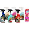 Ma-Fra Kit Trattamento Auto Interno ED Esterno. 3IN1 PLASTICA- Last Touch-Fast CLEANNER - Cerchi & GOMME -GLASS CLEANER - Trattamento Tessuti 3IN1- INSIEME 7 PANNI MICROFIBRA MULTIUSO 30x35 cm