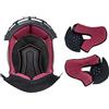 LS2 FF313 Vortex Fodera interna & Guanciale (Black/Red,XL)