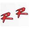 EmbemsCar 2pcs R Logo Racing Tipo Sport Decalcomanie Tronco Parafango Posteriore Emblema Metallo Distintivo