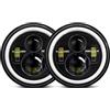 SGHFUVE Fari Anteriori Universale 7 Pollici Led Auto Moto Faro DRL H4 Faro 7 faro Per Suzuki Per Samurai Per Jimmy Per Bandit 600 Anno 2004 Faro Proiettore(2 Piece)