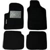 Generico Set Tappetini Auto Fiat Panda, 4 Pezzi in Moquette Nera, con Bordino Velcrato Antiscivolo (1 ricamo, moquette premium 8mm)