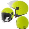 A-Pro BACKLINE CASCO JET VISIERA ANTIGRAFFIO GIALLO FLUO ECE 22-06 TAGLIA S