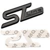 Generico Logo ST Line in metallo 3D, stemma ST Line, decorazione for griglia anteriore laterale dell'auto(Sticker Full Black,80x28mm)