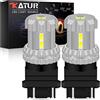 KATUR 3157 3156 3056 3057 4157 T25 LED Lampadine 12 Pezzi 3020SMD Chipset 2800 Lumen utilizzati per Luce di riserva, Luce Posteriore, Luce Freno o DRL, Xenon White (Confezione da 2)
