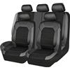 NFNFFC Coprisedili Auto per Ford Fiesta St-Line/Active 2008-2020 2021 2022 2023 2024, 9 Pezzi Pelle Impermeabile Copri Sedile Set Auto Protezioni Accessori Interno,Grey