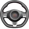 MEWANT Coprivolante Su Misura da Cucire per Fiat 500 | auto / Abarth 500 / 500C / 595 / 595C / compatibile con Fiat 500 (GQ / S) / 500C (S) Traspirante Per Volanti Riscaldati