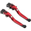 tnbru Leve Frizione Freno Per DUCATI Per MONSTER 937 950 1100 1200 SR Per Hypermotard SP Leve Freno Frizione Moto Regolabili Maniglie Pieghevoli Asta Estensibile Leva Freno Moto Leve Frizione(Red)