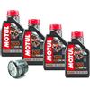 Generico Kit Tagliando Olio Compatibile con Motul 7100 10W-50 4LT + Filtro Olio Originale Brixton Crossfire 500 / 500X