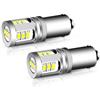 SILHUP Auto Luci Coda T4W BA9S LED Blub BAX9S H21W BAY9S LED 12V 24V H6W H5W LED Per Auto Fendinebbia Rosso Bianco Parcheggio Automatico Lampada Retromarcia 6000K Fanale Posteriore(Yellow,180 degree)