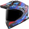 Bogotto FG-601 Sniper Casco da enduro in fibra di vetro, nero opaco/rosso/blu, XL