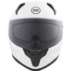 BHR Casco Integrale Moto con Doppia Visiera 831 ROCKET, Casco Moto Integrale Omologato ECE 22.06 con Schermo Parasole, Casco Uomo/Donna, Bianco, XS