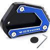 Modeer Per Suzuki V-Strom 650 650XT DL650 2004-2022 Moto CNC Supporto Piastra di estensione Cavalletto laterale Stand Pad vstrom 650 xt dl 650 vstrom650 accessorio (blu)