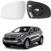 Polcar Vetro Specchietto Retrovisore per Kia Sportage QL dal 2015, Sinistro, Destro, Termico, Riscaldabile (SINISTRO)