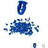 Virsus 100 Bottoni per Fissaggio Targa 3130, misura 7x9 mm, Bottoncini in plastica rigida per Targa Europea, graffe a testa piatta, copri fori, per auto e moto (Blu)