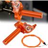 BIUGERCN Gas Rapido Domino Moto 7/8'' 22mm Manopole Acceleratore Quick Draw Regolabile Universale per EXC SX XC EXC-F XC-W 50-250cc DRZ 400 Pit Dirt Bike Scooter Arancione