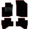 QUEMAR Tappetini Auto per Citroen C1 2005-2013, Bordo Rosso, 0 Ricami | Kit Tappeti Moquette e Gomma su Misura / Set 2 Anteriori + 2 Posteriori / Ricami e Colori Personalizzati / Antiscivolo