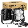 RIGIDON 2x faro da lavoro led 12V DT cablaggio kit 4.3 pollici 30W 2500lm | flood, luci di lavoro, per fuoristrada auto camion UTE ATV barca 4x4 trattore, impermeabile, 6000K bianca, fari di profondità