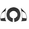 CMJAHU Adatto for Fiat 500 Abarth 595 2012 2013 2014 2015 2016 2017 2018 2019 2020 2021 2022 2023 Adesivo in vera fibra di carbonio for volante auto(1Set Black)