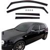 J&J AUTOMOTIVE GP Deflettori per VW Golf 4 5-Porte 1997-2004, 4 pezzi | 4 deflettori GP per Volkswagen Golf 4 5-Porte, policarbonato flessibile, finitura nera, canale del finestrino.