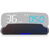 Mulcort Heads-Up Display Tachimetro Digitale Tachimetro GPS per Auto Cambia Colore Visualizzazione della Luce Ambientale Direzione della velocità Tempo di Viaggio Distanza