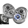 GV-ZONE Fari compatibili con BMW Mini Cooper 2001 2002 2003 2004 2005 2006 GV-1350 Luci Anteriori Auto Fari Fari Driver e Lato Passeggero Set Completo Faro Montaggio Angel Eyes Chrome