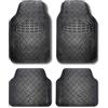 Bccorona ALF10130 Tappeto in Gomma, Carbon, Set di 4