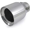 AutoHobby - Terminale di scarico, universale, per sport, tuning, in acciaio inox, rotondo, fino a 56 mm, cromato