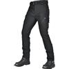 SHUOJIA Pantalone Moto Uomo,pantaloni Moto Uomo Impermeabili, Pantalone Donna Moto Invernali per Esterni Foderati in pile Termico, con Armatura Rimovibile Jeans (Black-1,3XL=W41.3/105cm)