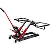 Wiltec Sollevatore per trattorino 3in1, alza moto e quad, max 530 mm, Martinetto idraulico a carrello