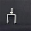 HYEPIVOT Ammortizzatore per moto da 27 mm, adattatori a U Clevis Gead con estremità a U, universale, per quad, colore: argento