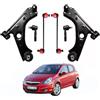 W-Parts KIT BRACCI SOSPENSIONE ANTERIORE PER AVANTRENO 6 PEZZI - BRACCI + BIELLETTE BARRA STABILIZZATRICE + TESTINE SCATOLA STERZO (Per Opel Corsa D)