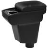 YJYWZH Compatible with Renault Clio 4 Braccioli per Renault Clio 3 III IV Bracciolo Auto Console Centrale Scatola Portaoggetti Cuoio Nero Supporto del Braccio con Portabevande